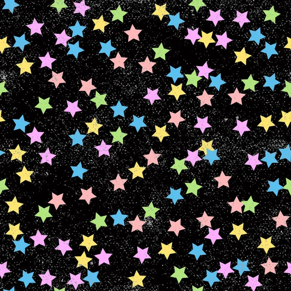 Colorful Stars Seamless Pattern — Stock Vector