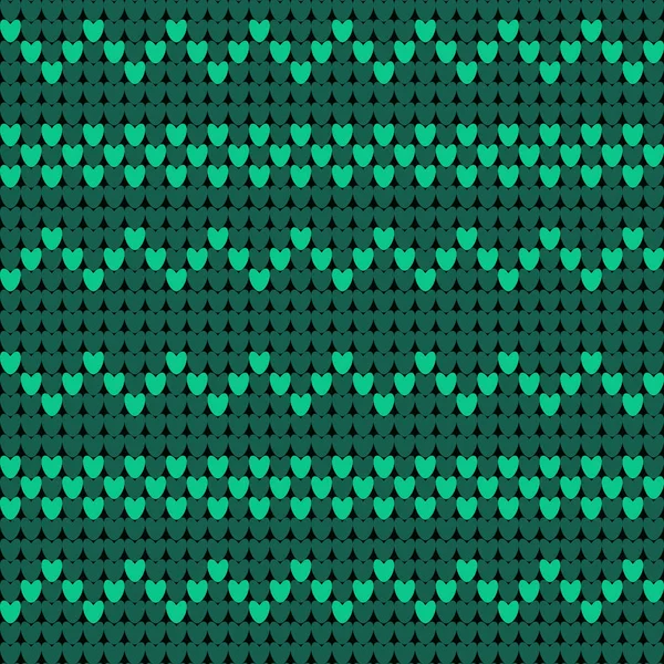В'язаний зелений візерунок. Реалістичний в'язаний текстурний вектор безшовний візерунок. Нескінченна текстура для шпалер. Безшовний в'язаний фон. Візерунок можна використовувати як фон, обгортковий папір, текстуру поверхні — стоковий вектор