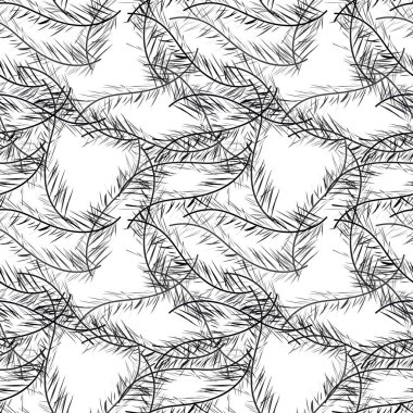 Sorunsuz arka plan deseni soyut tüyleri ile. Vektör illuctration.