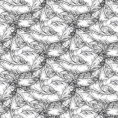 Sorunsuz arka plan deseni soyut tüyleri ile. Vektör illuctration. eps10