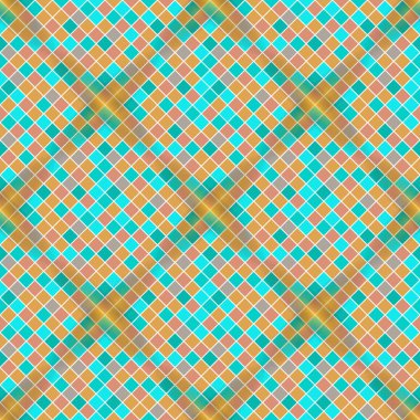 Turkuaz ve mavi soyut piksel arka plan. Dijital arka plan kareler Fileli. Geometrik tarzı. eps10