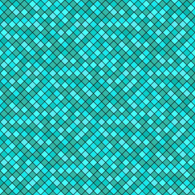 Turkuaz ve mavi soyut piksel arka plan. Dijital arka plan kareler Fileli. Geometrik tarzı. eps10