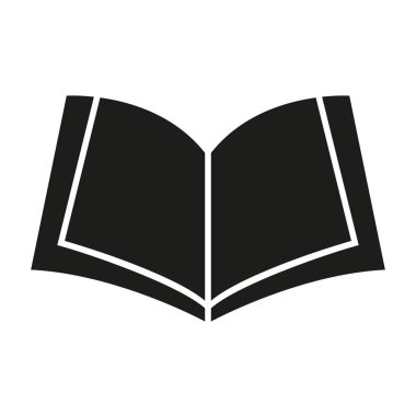 Alıştırma kitabı. Düz vektör simgesi. Beyaz arka plan eps10 basit siyah sembolü