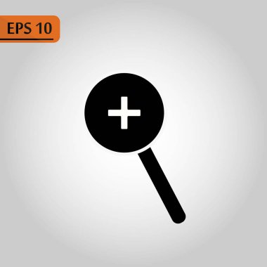 Büyüteç simgesi. Arama simgesi, işareti. Beyaz arka plan üzerinde vektör çizim. -zoom. EPS 10