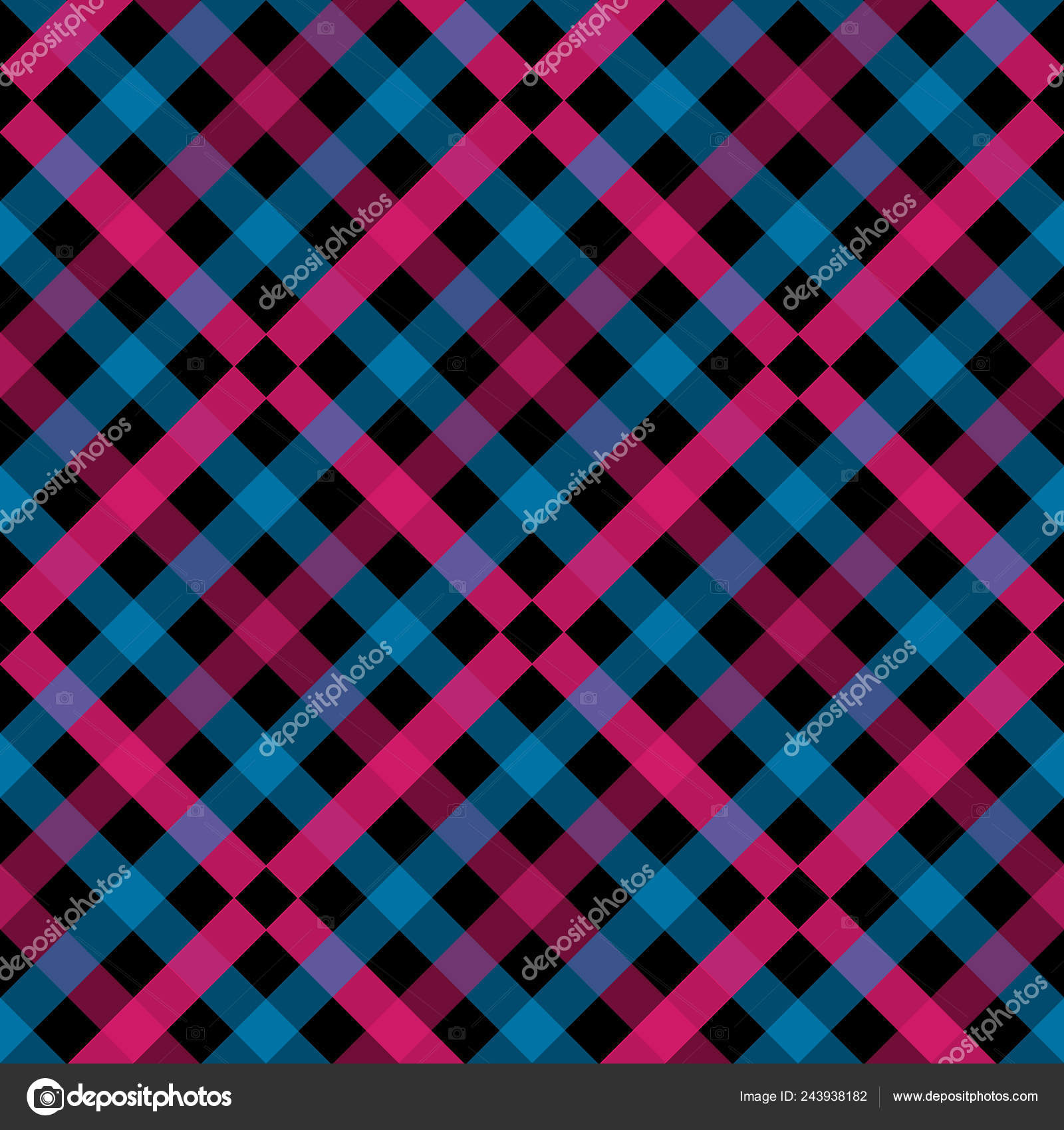 Azul vermelho verificar padrão sem emenda de textura xadrez