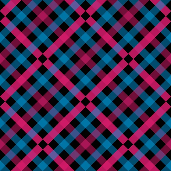 Modèle à carreaux tartan sans couture. Impression texture tissu à carreaux dans les tons de rouge, fuchsia vif, vert sarcelle clair, cyan pâle et bleu . — Image vectorielle