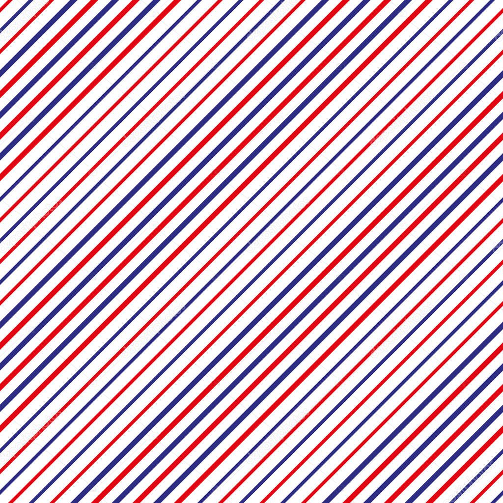 Barber shop concept pattern. Vector red, white and blue diagonal lines seamless texture - Stripe seamless pattern with red,blue and white stripe.