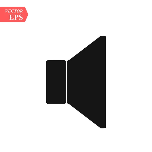 Negro Mute sonido Vector icono en whrite backround. EPS 10 — Vector de stock