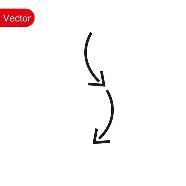 Ícone Seta Fundo Branco Símbolo Seta Para Web Site Design —  Vetores de Stock