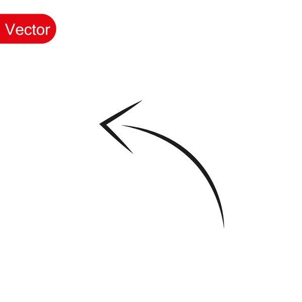 Ícone Seta Esquerda Vetor Ícone Seta Esquerda Estilo Moderno Plana — Vetor de Stock