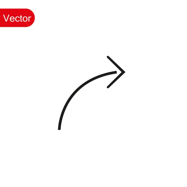 Ikona Strzałki Modnym Stylu Płaski Białym Tle Szarym Tle Symbol — Wektor stockowy