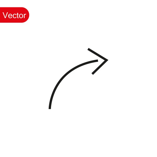 灰色の背景に分離されたトレンディなフラット スタイルの矢印アイコン あなたの Web サイトのデザイン アプリ の矢印記号です ベクトル図 — ストックベクタ