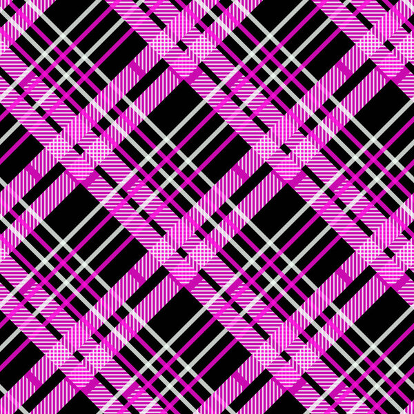 Scottish purple plaid diagonal tartan seamless pattern eps10