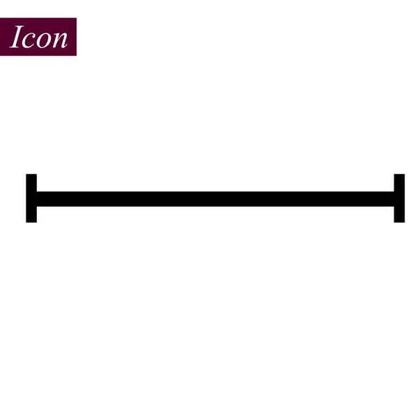 Horizontale Black Line pictogram op witte achtergrond. vectorillustratie. eps10 — Stockvector