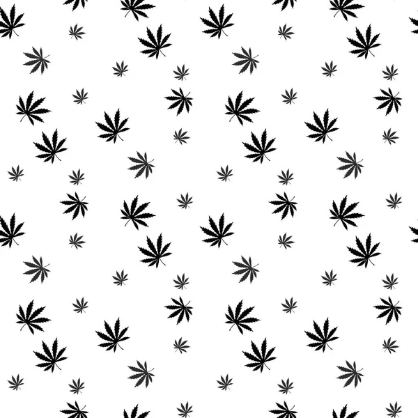 Marihuana blad patroon. Eenvoudige illustratie van marihuana blad vector patroon voor web — Stockvector