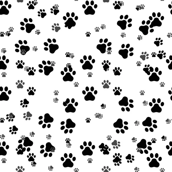 Paw print seamless. Traces of Cat Textile Pattern. Cat footprint seamless pattern. Vector seamless eps10