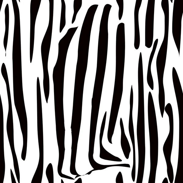 Zebra Stripes Seamless Pattern. Zebra print, animal skin, tiger stripes, abstract pattern, line background, fabric. Amazing hand drawn vector illustration. Poster, banner. Black and white artwork — Stock Vector