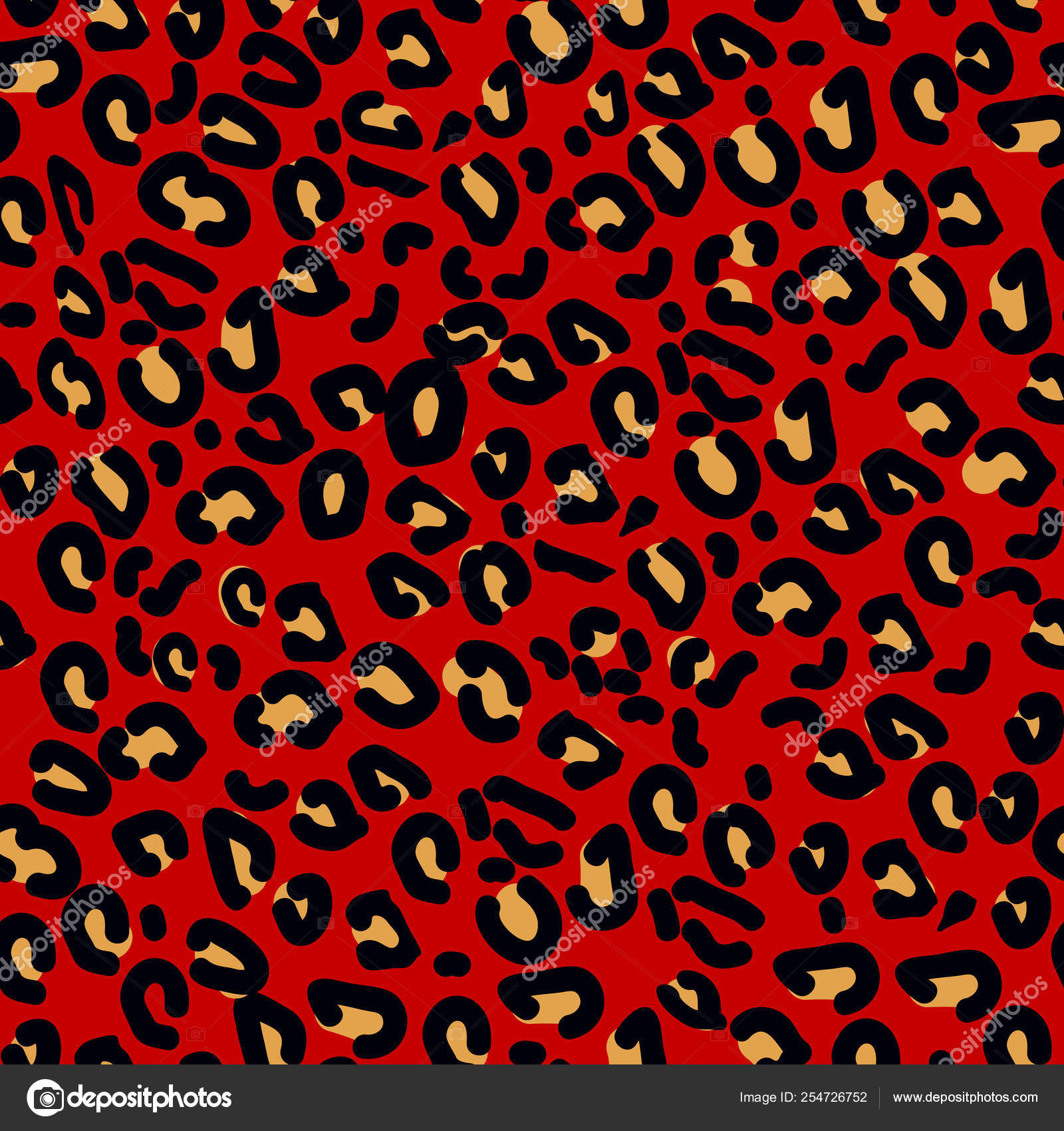 leopard print with red