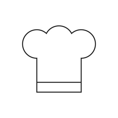 Beyaz arka plan üzerinde beyaz chef şapka. Kap yemek.