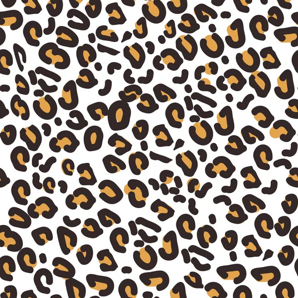 Luipaard patroon. Naadloze vector afdrukken. Realistische dierlijke textuur. Abstracte herhalend patroon - leopard huid imitatie kan worden geschilderd op kleding of stof. eps10 — Stockvector