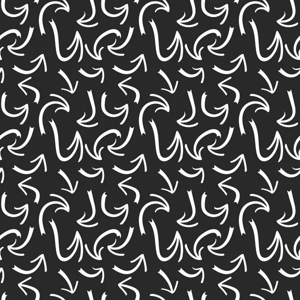 Handgezeichnete Pfeile nahtloses Muster auf grauem Hintergrund. kreativer abstrakter Hintergrund. Vektorillustration. Folge 10 — Stockvektor
