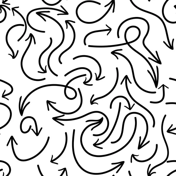 Ok. Çizilmiş oklar ile vektör dikişsiz desen . Oklar dikişsiz desen