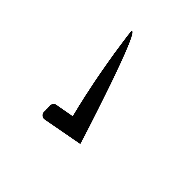 Black check mark icon. Tick symbol in black color, vector illustration. — Stock Vector