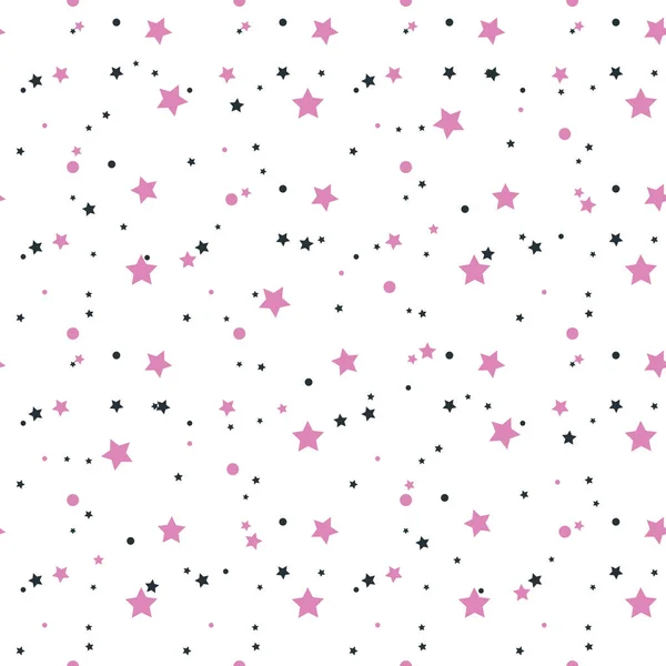 Vetor roxo escuro fundo sem costura com estrelas coloridas. Glitter ilustração abstrata com estrelas coloridas. O padrão pode ser usado para anúncio de ano novo, livretos . —  Vetores de Stock