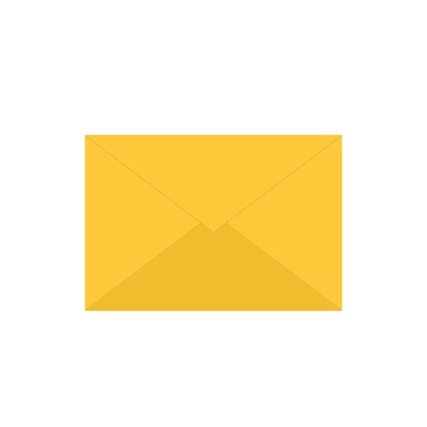 Simbolo email chiuso con un messaggio. Illustrazione vettoriale dell'icona di posta isolata su sfondo bianco . — Vettoriale Stock