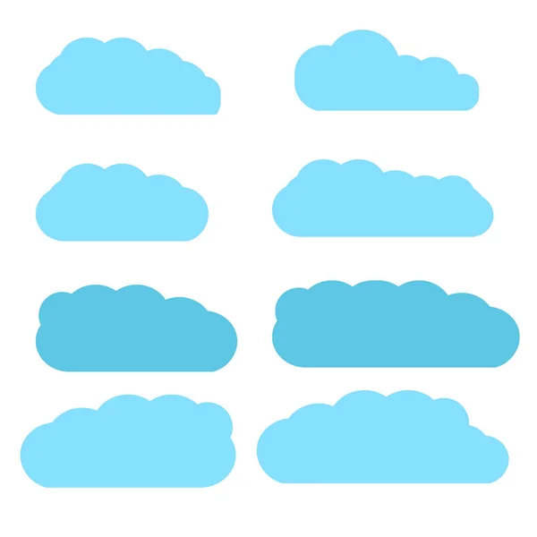 구름은 흰색 배경에 격리 설정합니다. 웹 사이트, 포스터, 플래카드 및 벽지에 대한 구름의 컬렉션입니다. 창조적 인 현대적인 개념. 구름 벡터 일러스트 레이션 eps 10 — 스톡 벡터
