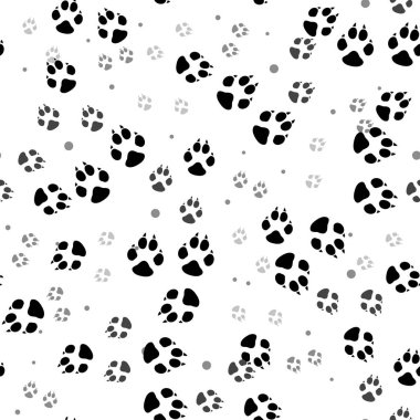 Yazdırma sorunsuz pençe. Kedi Tekstil desen izleri. Vektör sorunsuz