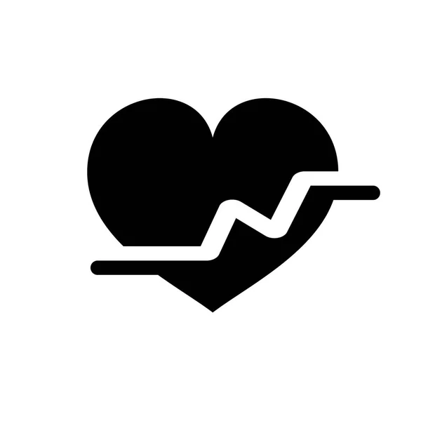 Icono del vector latido del corazón, Médico vector del corazón mejor icono plano, EPS 10 — Vector de stock