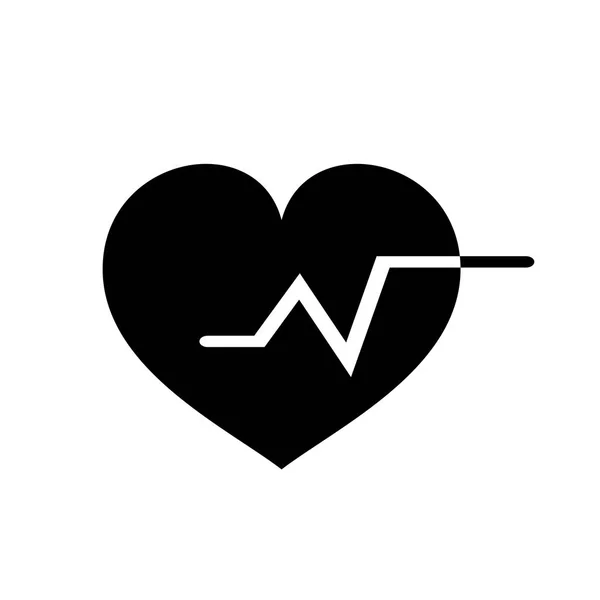 Icono del vector latido del corazón, Médico vector del corazón mejor icono plano, EPS — Vector de stock