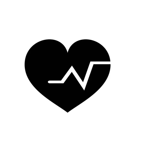 Icono del vector latido del corazón, Médico vector del corazón mejor icono plano, EPS — Vector de stock