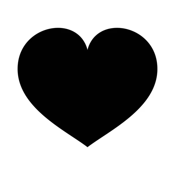 Ikona wektora serca. Symbol miłości. Walentynki znak dzień. Ikona miłosna na białym tle. Czarny emblemat serce w stylu płaskim dla grafiki i projektowanie stron internetowych, logo. — Wektor stockowy