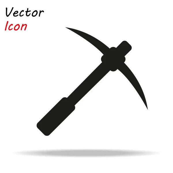 Das Pick-Symbol. Spitzhacke-Symbol. flache Vektorabbildung — Stockvektor