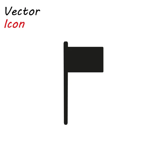 Símbolo do sinal do vetor do ícone móvel da Web plana isolada da bandeira silhueta do elemento do botão — Vetor de Stock