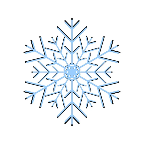 Schnee, Schneeflocke, Wintersymbol isoliert auf dem Hintergrund. Vektorillustrationen — Stockvektor