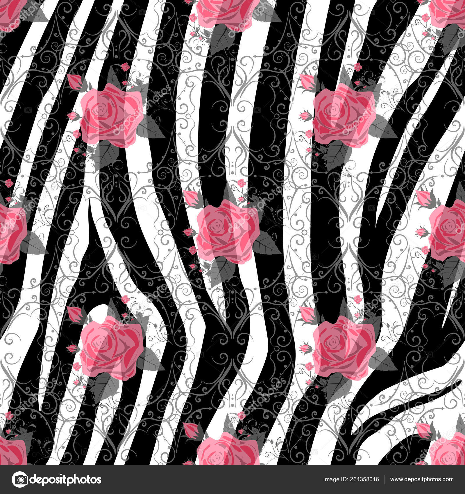 Red And Black Zebra Print Background