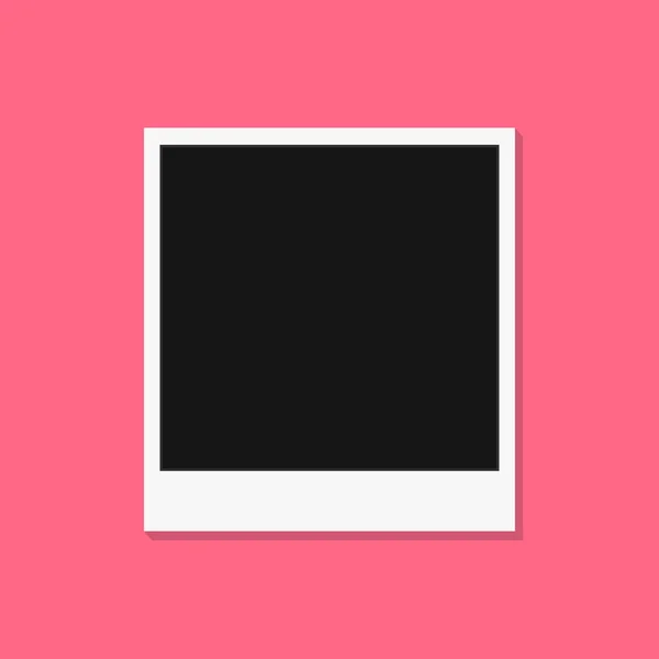 Zwart-wit fotolijsten geïsoleerd op roze. Vintage stijl. Vector illustratie — Stockvector