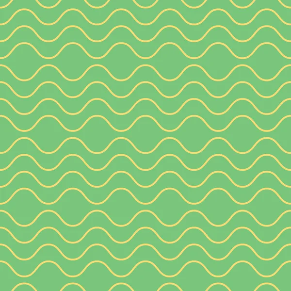Simplement onduler motif sans couture. Jaune et vert fond ondulé sans fin. Vecteur EPS 10 . — Image vectorielle