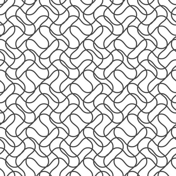 Helt enkelt våg sömlösa mönster. Svart och vit ändlös vågig bakgrund. EPS 10 vektor. — Stock vektor