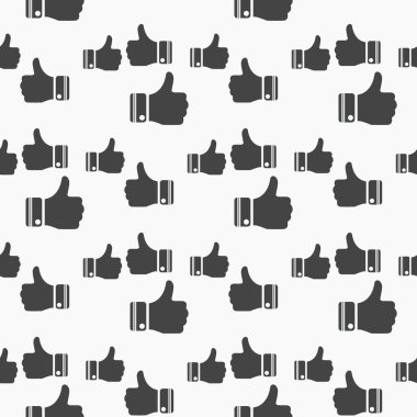 Simge Dikişsiz desen arka plan gibi. İş düz vektör çizim. İşareti sembol desen başparmak.