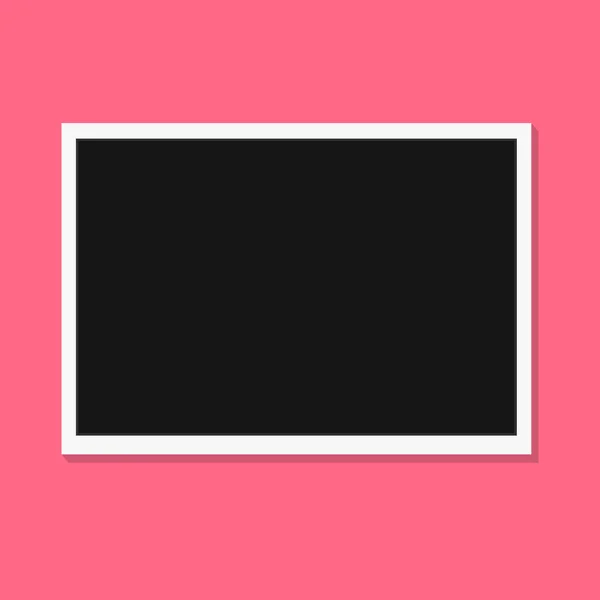 Zwart-wit fotolijsten geïsoleerd op roze. Vintage stijl. Vector illustratie eps10 — Stockvector