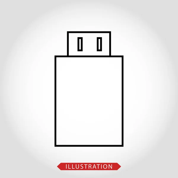 USB-pictogram vector. Flash Drive icoon symbool geïsoleerd op witte achtergrond. eps10 — Stockvector