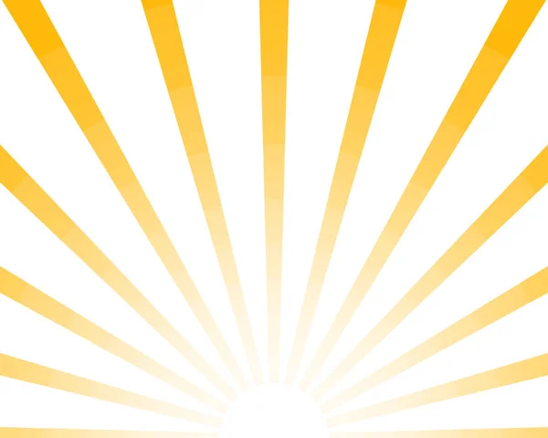 Yarım Sun Rays retro arka plan, sarı renkli güneş patlaması şık. Shine Yaz desen Eps10. Vektör yıldız patlaması illüstrasyon — Stok Vektör
