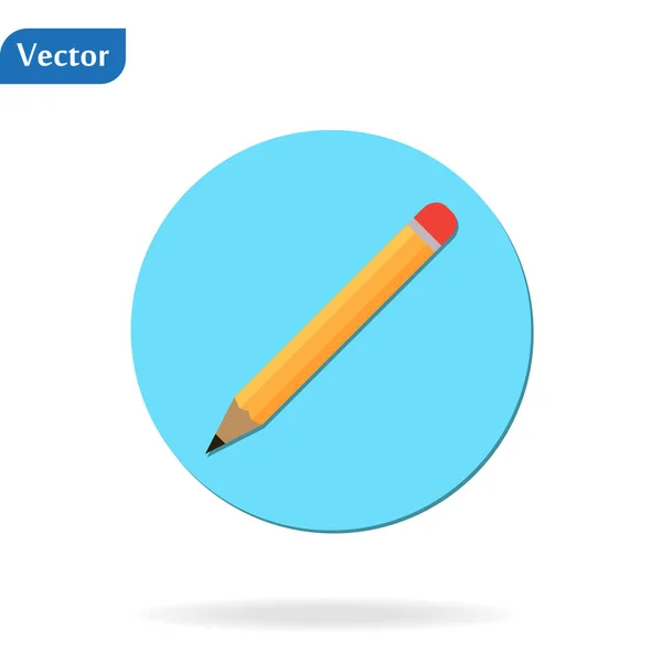 Ícone de lápis símbolo de sinal de logotipo de ilustração vetorial plana. Para interface de usuário móvel eps 10 —  Vetores de Stock