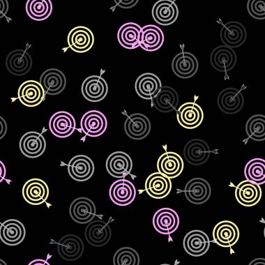 Renk rasgele dikişsiz desen Hedef amaç simgesi, çapraz nişan işareti eps 10