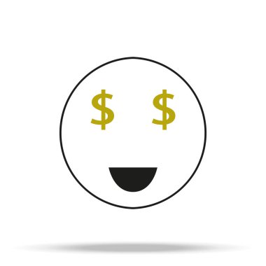 Gülen Karikatür Yüz İnsanlar Duygu Göster Dil Simge Vektör İllüstrasyon