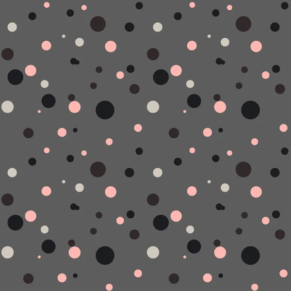 Polka dot seamless vector pattern white background. Colorful polka dots background. Chaotic elements. Abstract geometric shape texture. Design template for wallpaper,wrapping, textile. — Stock Vector